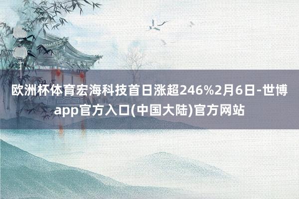 欧洲杯体育宏海科技首日涨超246%2月6日-世博app官方入口(中国大陆)官方网站