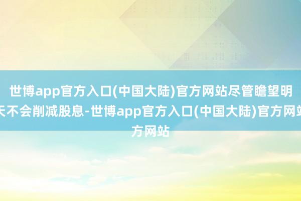 世博app官方入口(中国大陆)官方网站尽管瞻望明天不会削减股息-世博app官方入口(中国大陆)官方网站