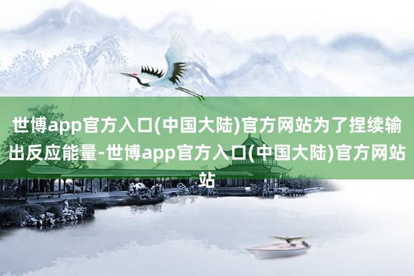 世博app官方入口(中国大陆)官方网站为了捏续输出反应能量-世博app官方入口(中国大陆)官方网站